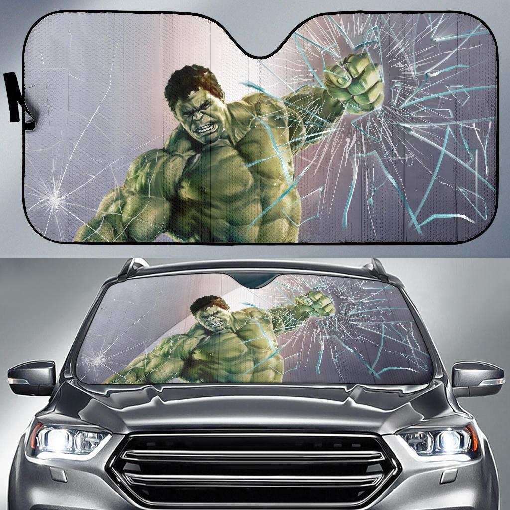 Hulk Car Car Sun Shade Broken Windshield Funny Idea-Gear Wanta