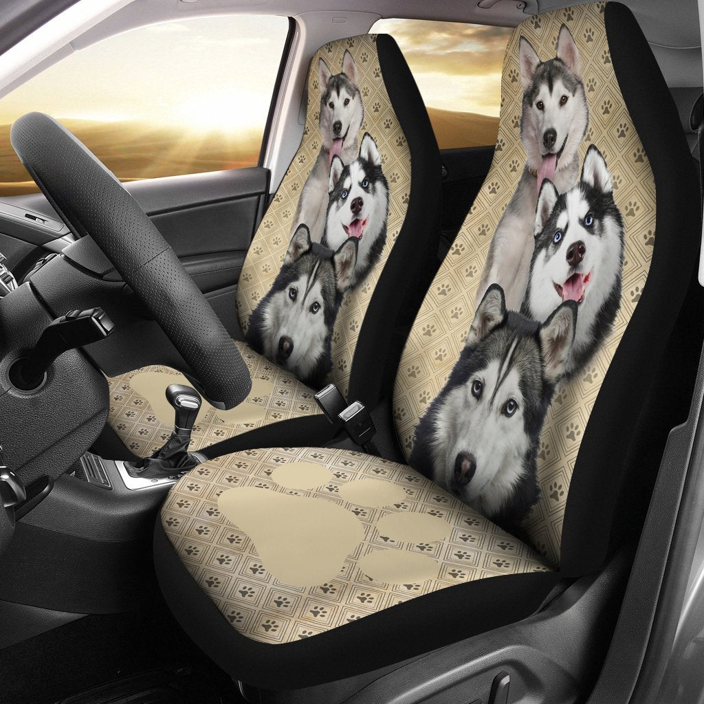 Husky Dog Car Seat Covers Funny Decor Your Car Seat-Gear Wanta