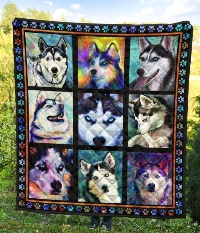 Husky Dog Lover Quilt Blanket Gift-Gear Wanta