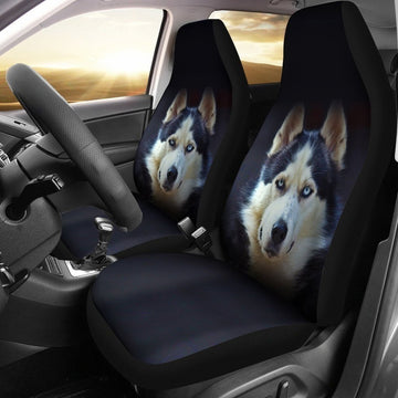 Husky With Blue Eyes Dog Car Seat Covers LT03-Gear Wanta