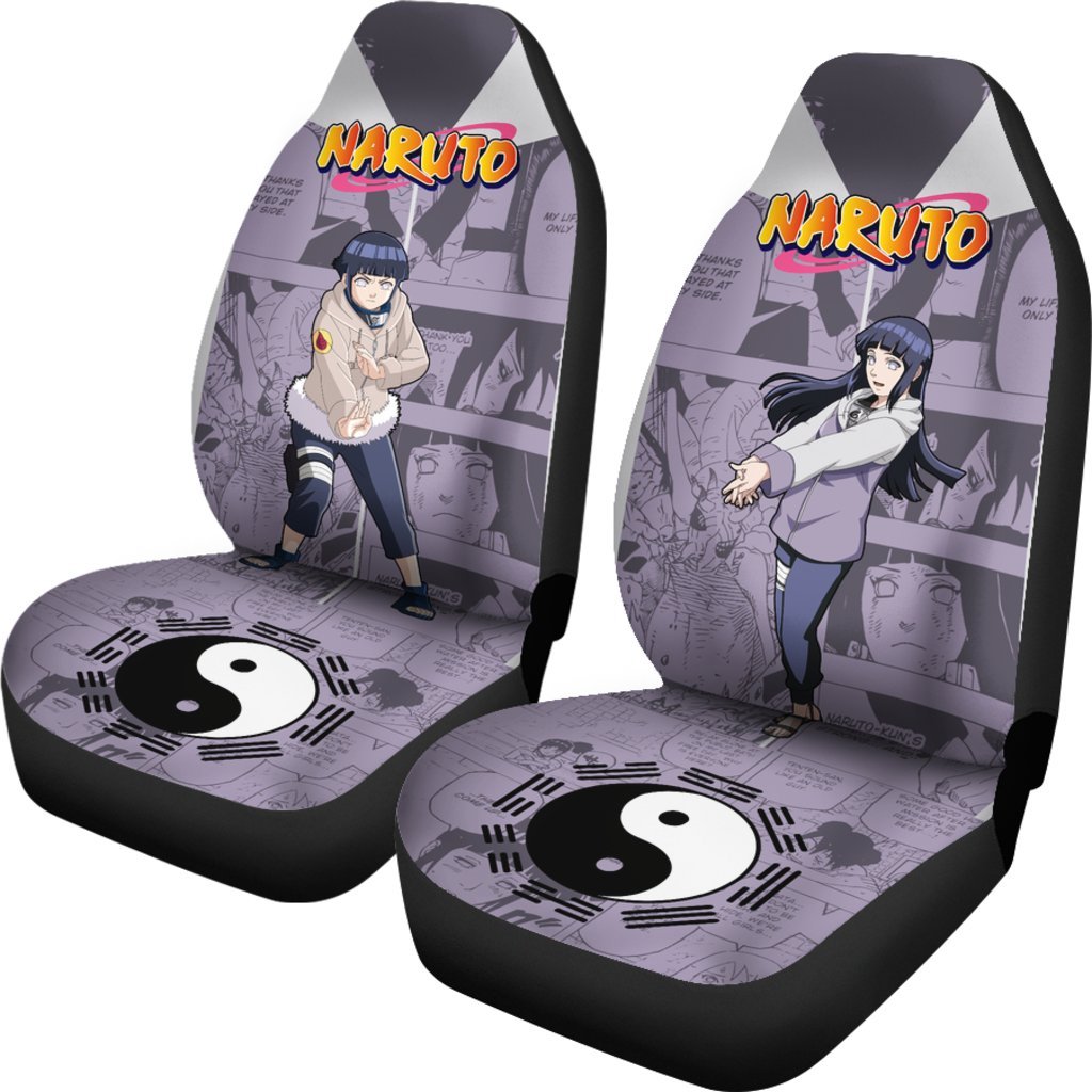 Hyuga Hinata Car Seat Covers NRT Anime Car Accessories-Gear Wanta