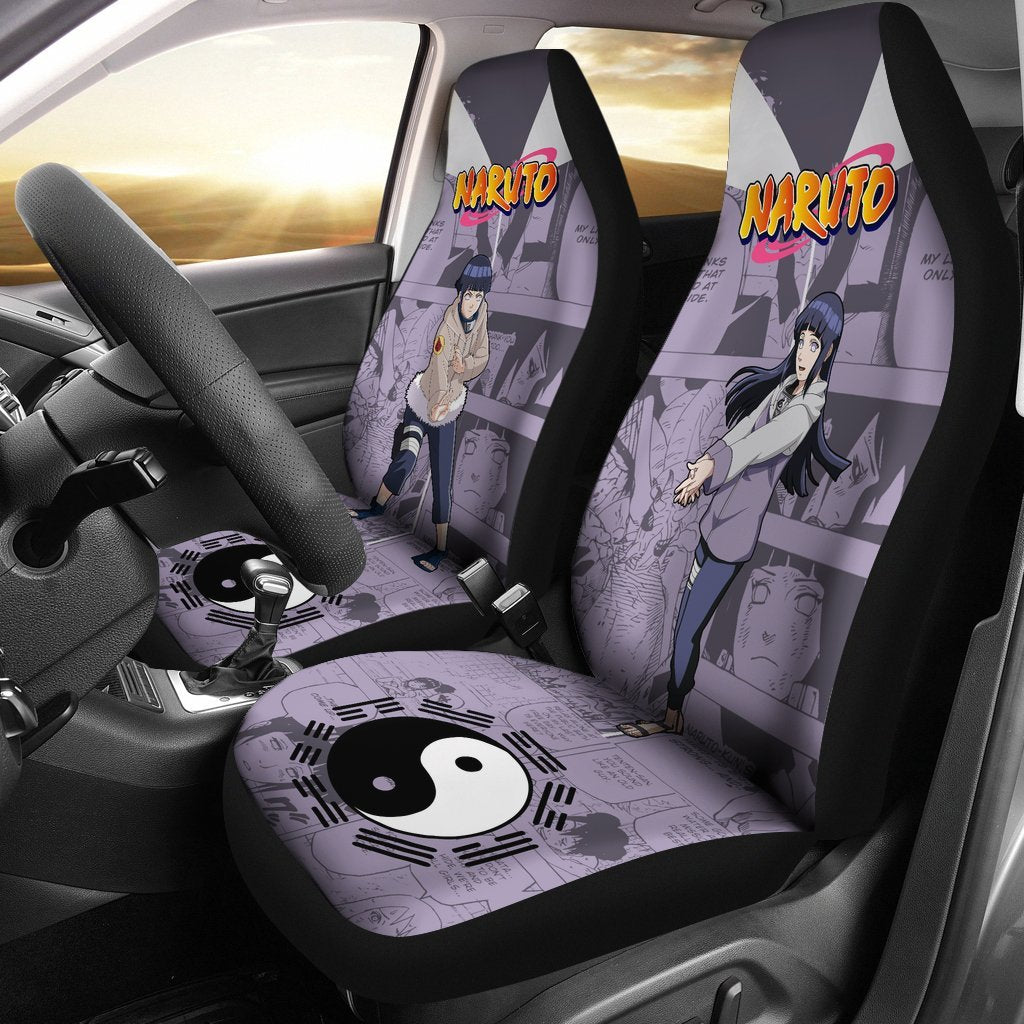 Hyuga Hinata Car Seat Covers NRT Anime Car Accessories-Gear Wanta