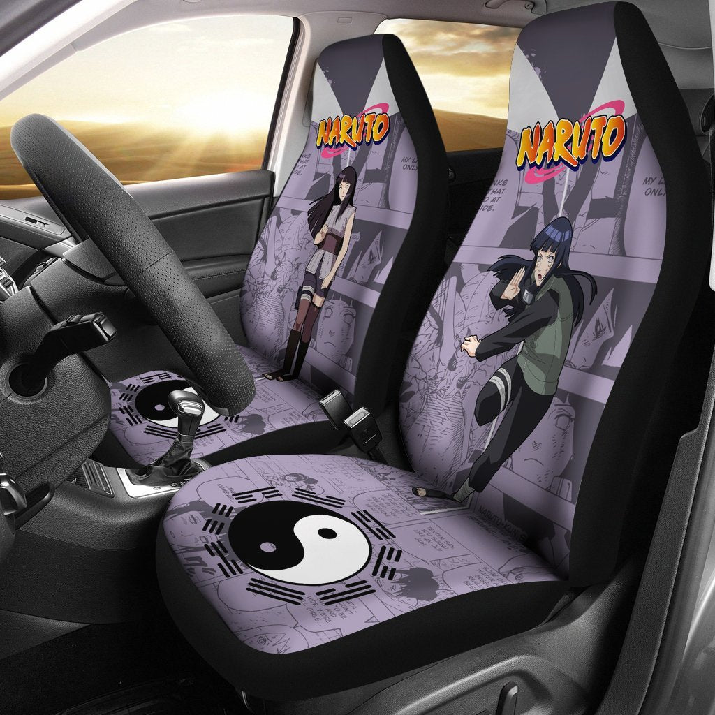 Hyuga Hinata Car Seat Covers NRT Anime Fan-Gear Wanta