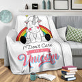 I Don't Care I'm A Unicorn Blanket Custom Home Decoration-Gear Wanta