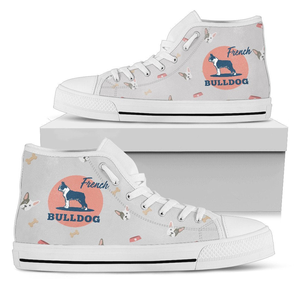 I Love French Bulldog Sneakers High Top-Gear Wanta