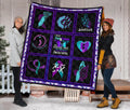 I wear Teal And Purple Suicide Prevent Awareness Quilt Blanket HH19-Gear Wanta