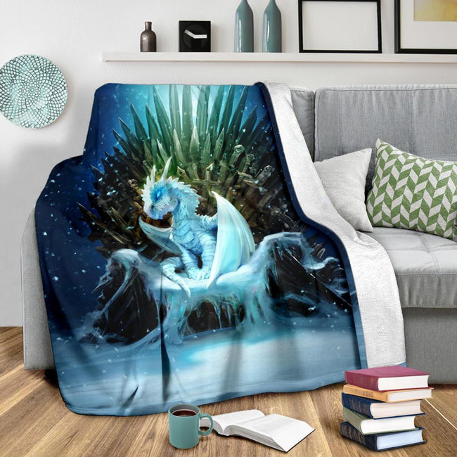 Ice Dragon Throne Blanket Custom Game Of Throne Home Decoration-Gear Wanta