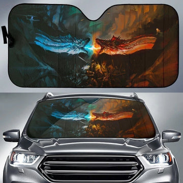 Ice & Fire Dragon Game Of Throne Car Sun Shade-Gear Wanta