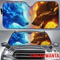 Ice & Fire Wolf Car Sun Shade-Gear Wanta