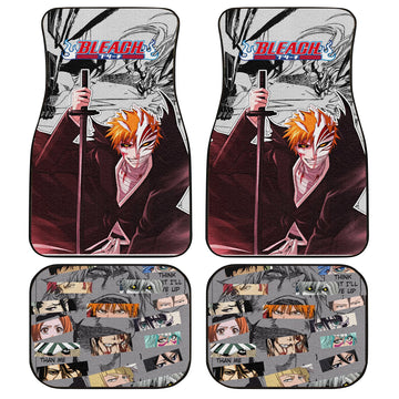 Ichigo Kurosaki Bankai Car Floor Mats Custom Anime Bleach Car Accessories-Gear Wanta