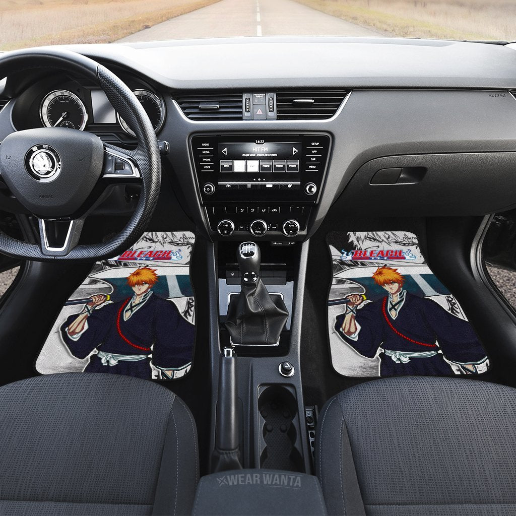 Ichigo Kurosaki Car Floor Mats Custom Anime Bleach Car Accessories-Gear Wanta