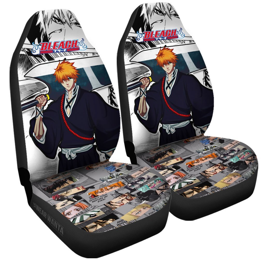 Ichigo Kurosaki Car Seat Covers Custom Anime Bleach Car Accessories-Gear Wanta