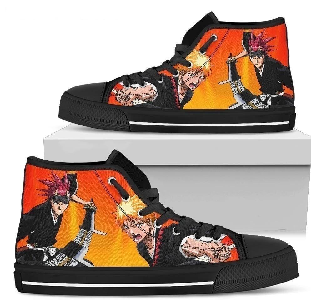 Ichigo Renj Bleach Sneakers High Top Anime Custom NH09-Gear Wanta