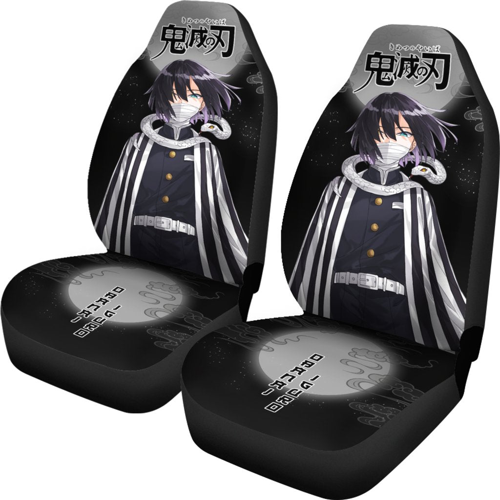 Iguro Demon Slayer Under The Moon Car Seat Covers Custom Anime Car Accessories-Gear Wanta