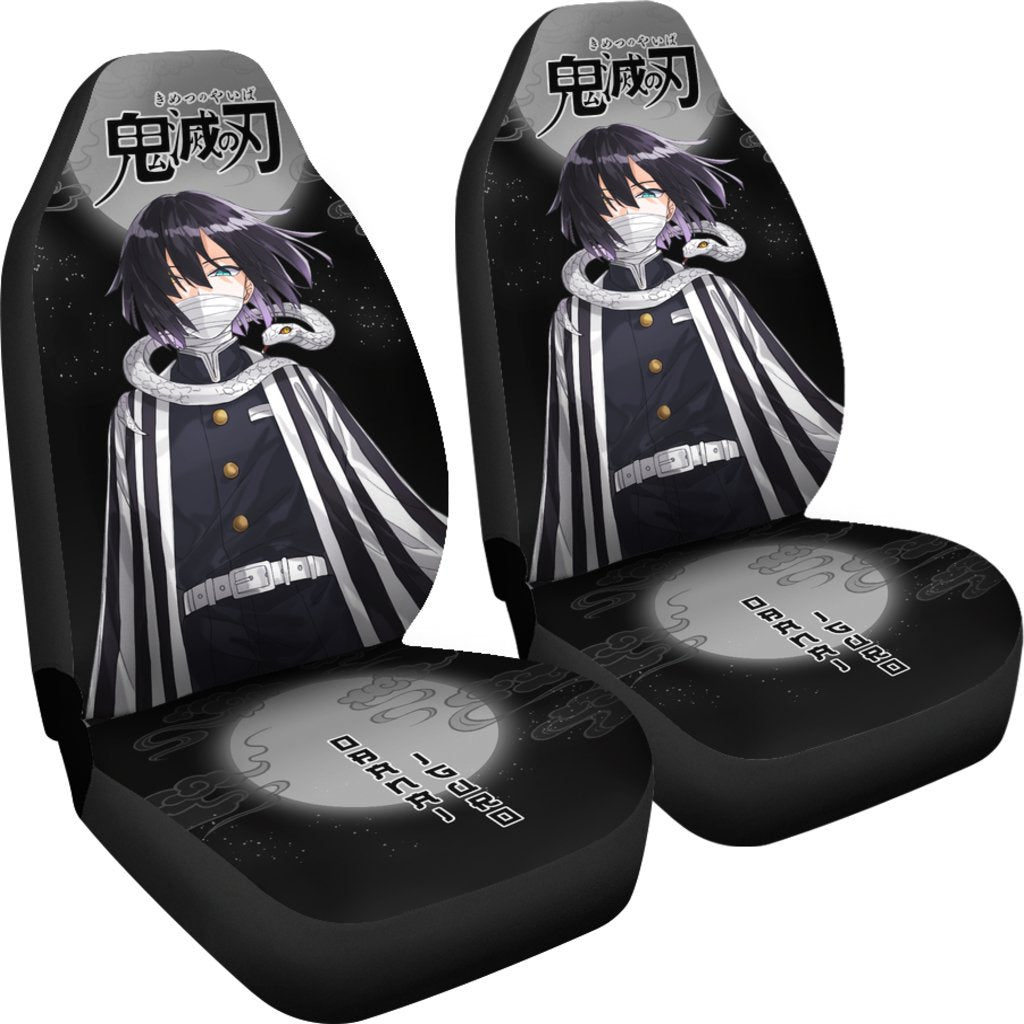 Iguro Demon Slayer Under The Moon Car Seat Covers Custom Anime Car Accessories-Gear Wanta
