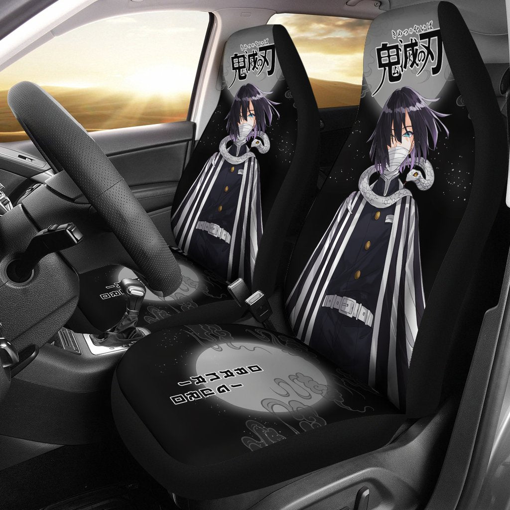 Iguro Demon Slayer Under The Moon Car Seat Covers Custom Anime Car Accessories-Gear Wanta