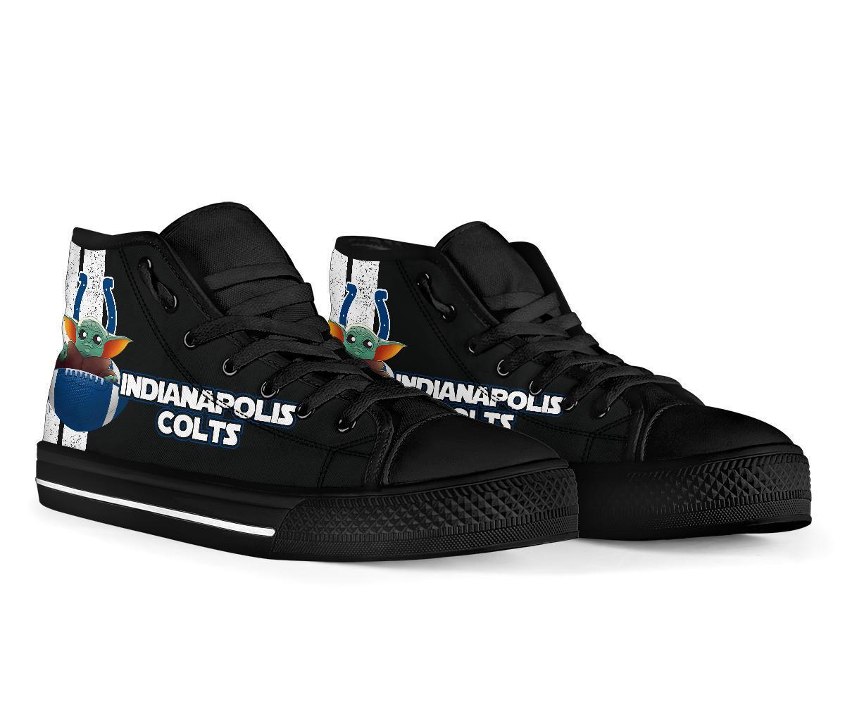Indianapolis Colts Sneakers Baby Yoda High Top Shoes Mixed-Gear Wanta