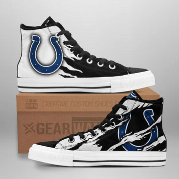 Indianapolis Colts High Top Shoes Custom For Fans-Gear Wanta