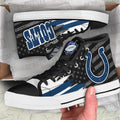 Indianapolis Colts High Top Shoes Custom American Flag Sneakers-Gear Wanta