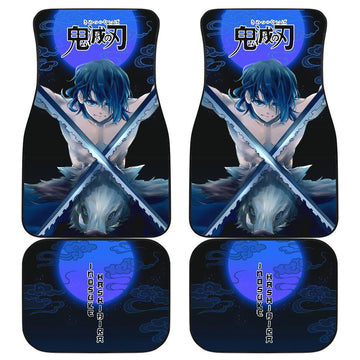 Inosuke Demon Slayer Under The Moon Car Floor Mats Anime-Gear Wanta