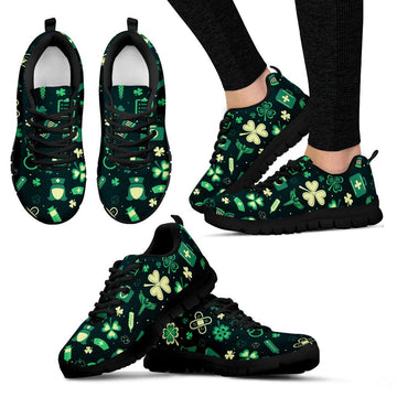 Irish Nurses Sneakers Shoes Funny Lucky Leaf Style St Patrick Day-Gear Wanta