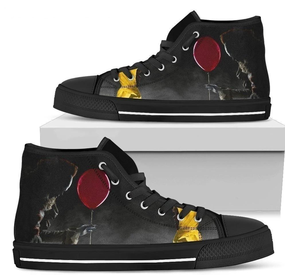 It Pennywise High Top Shoes Custom It Sneakers For Horror Fan-Gear Wanta