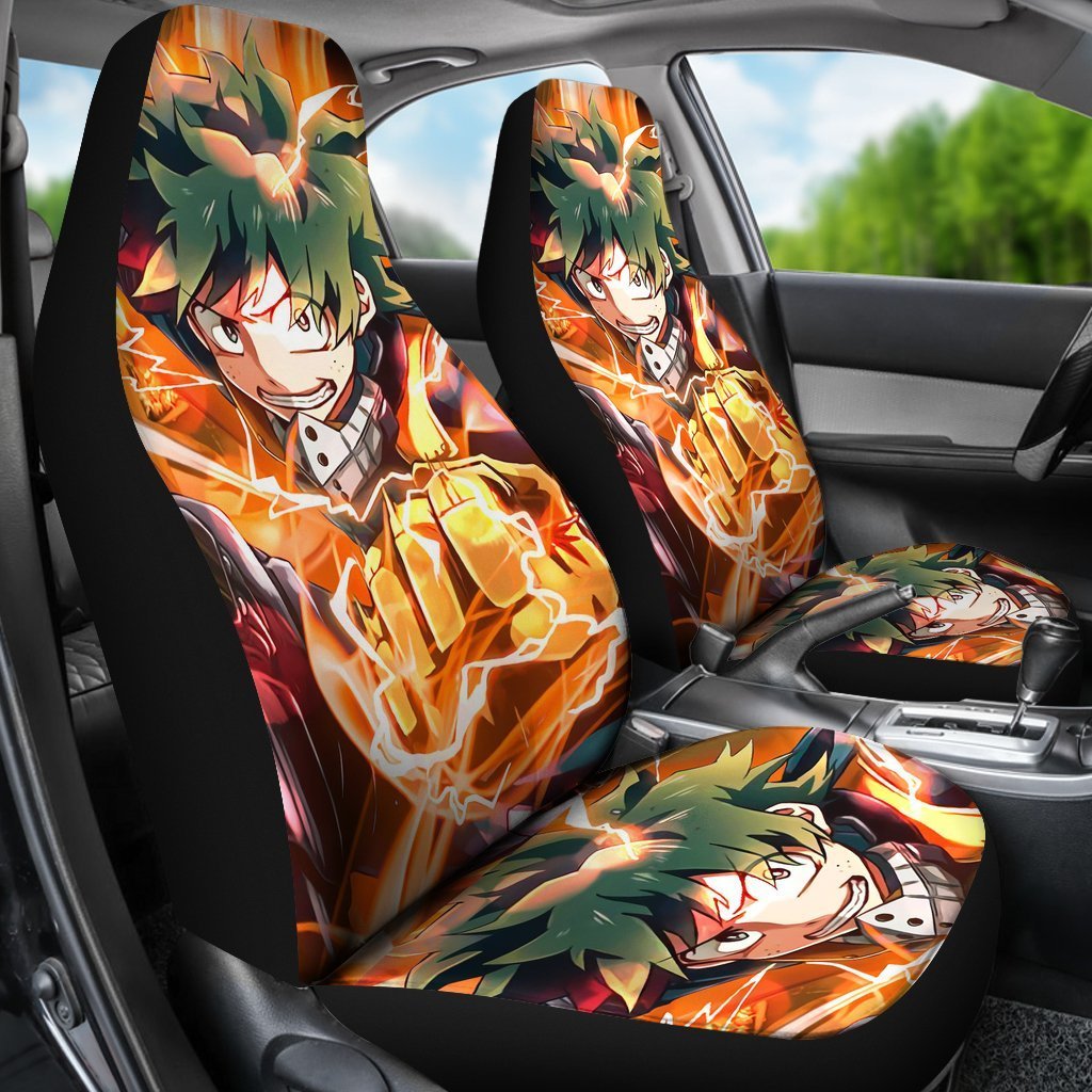 Izuku Midoriya Deku Car Seat Cover Custom My Hero Academia Anime Car Accessories-Gear Wanta