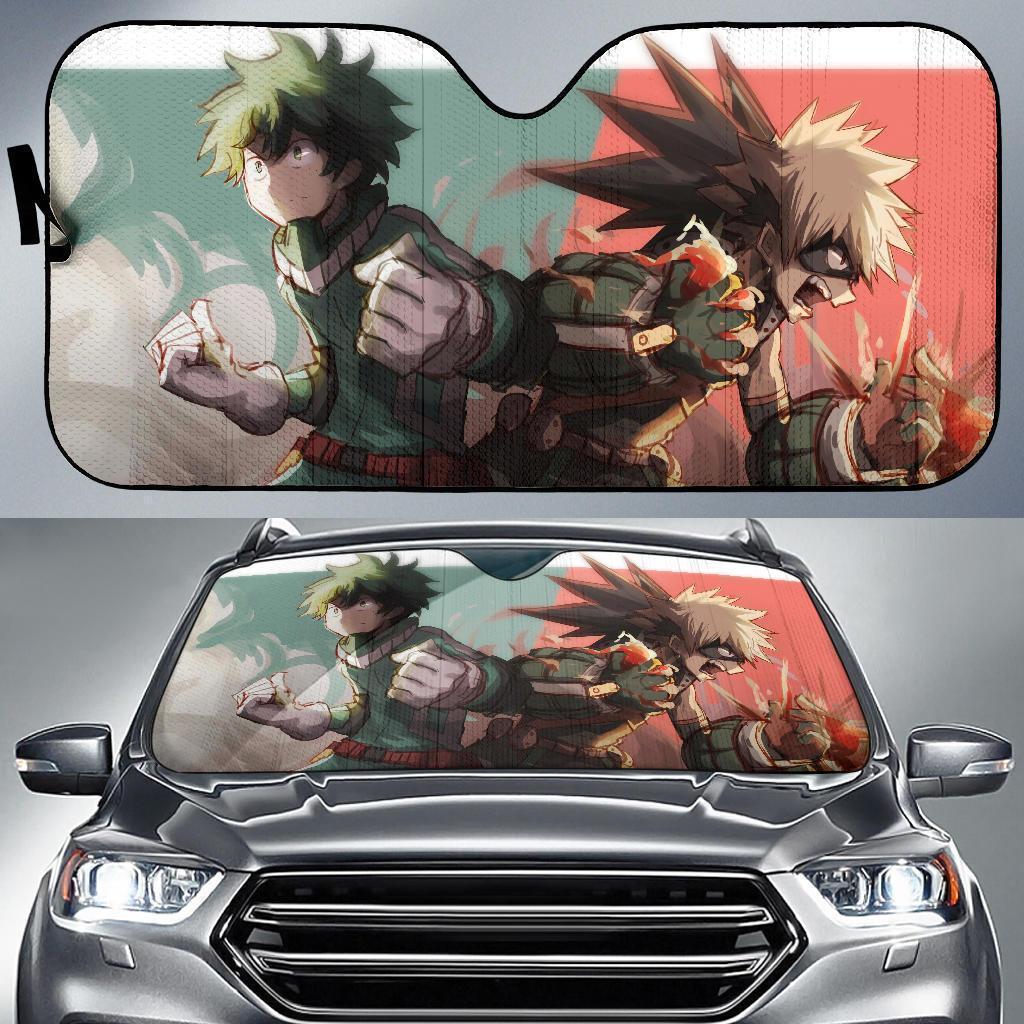 Izuku Midoriya vs Katsuki Bakugo My Hero Academia Car Sun Shade MN05-Gear Wanta