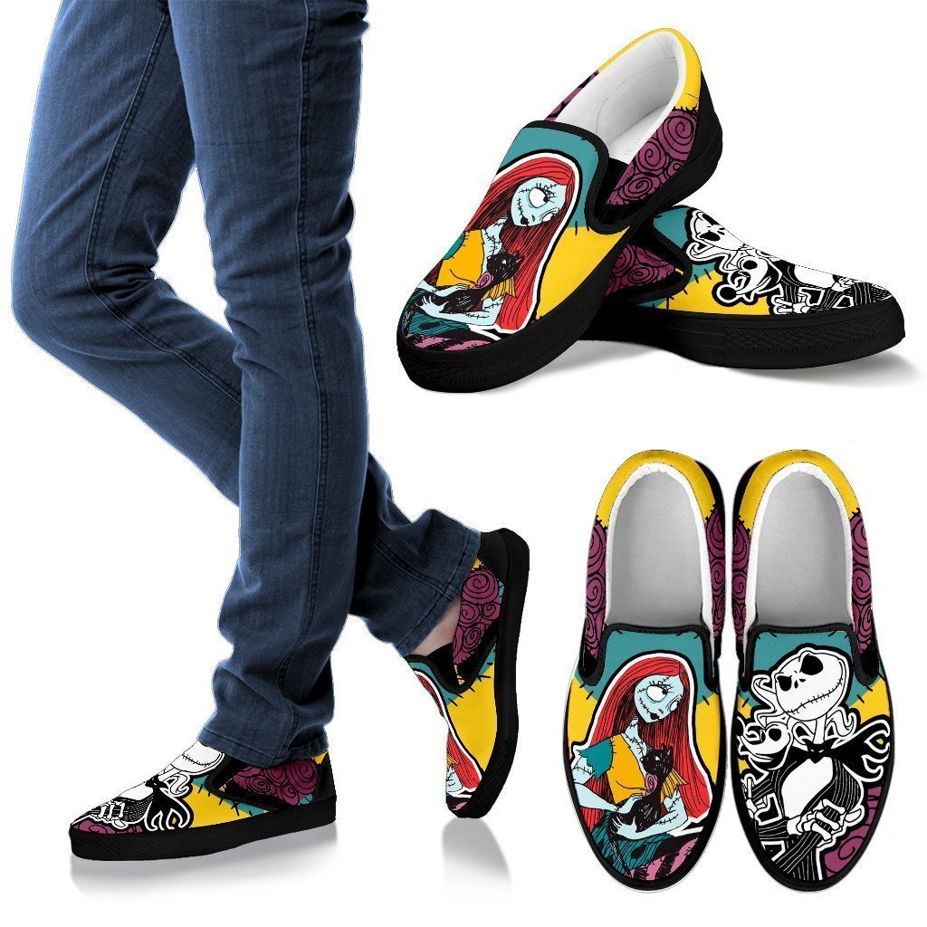 Jack And Sally Slip Ons Shoes Funny Gift Idea For Couple-Gear Wanta