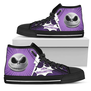 Jack Skellington Sneakers The Nightmare Before High Top Shoes-Gear Wanta