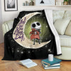 Jack and Oogie Boogie Blanket I Love You To The Moon And Back Home Decoration-Gear Wanta