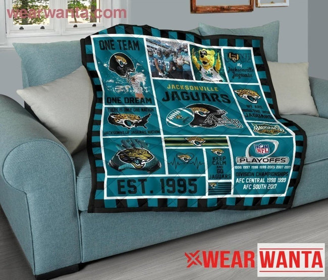 Jacksonville Jaguars Quilt Blanket-Gear Wanta