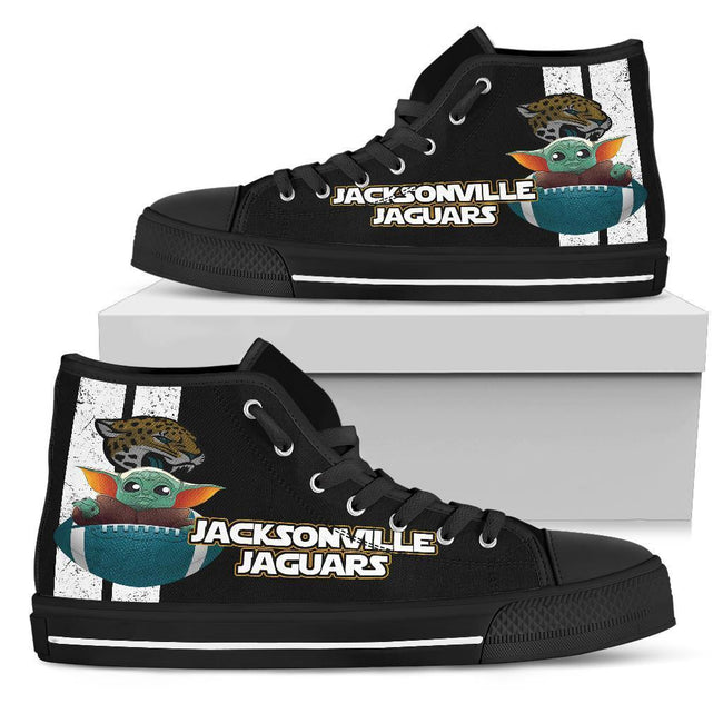 Jacksonville Jaguars Sneakers Baby Yoda High Top Shoes Mixed-Gear Wanta
