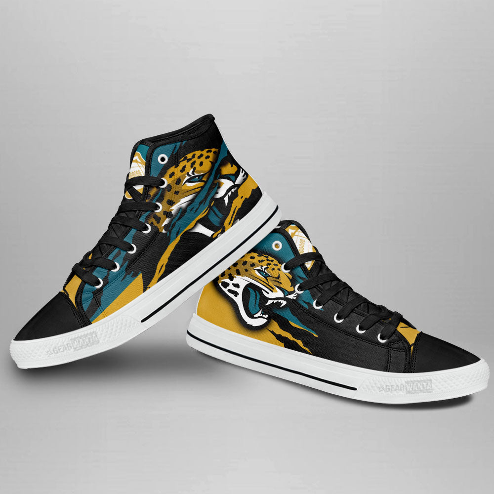 Jacksonville Jaguars High Top Shoes Custom For Fans-Gear Wanta