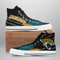 Jacksonville Jaguars High Top Shoes Custom American Flag Sneakers-Gear Wanta