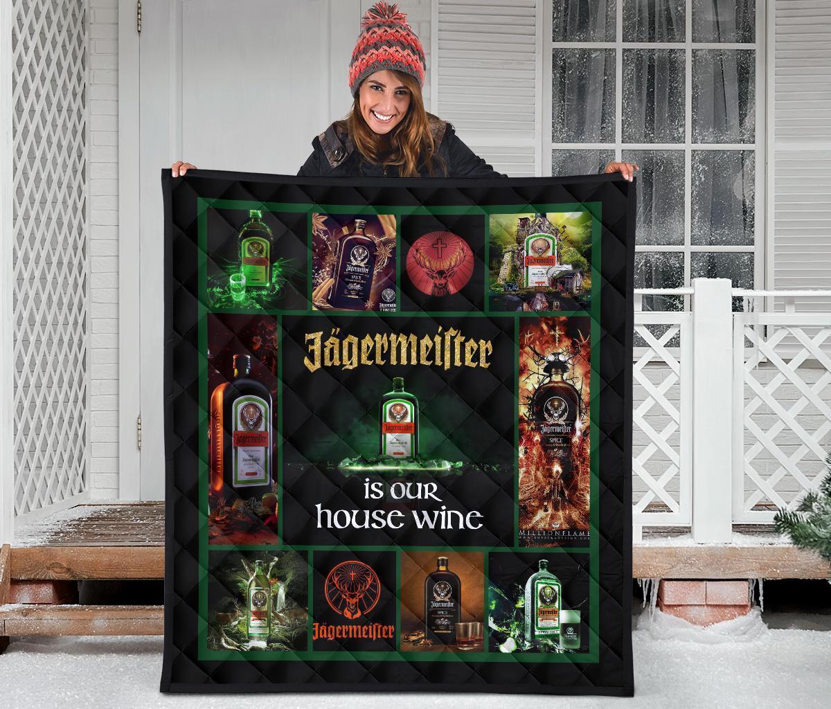 Jagermeister Quilt Blanket Is Our House Wine Funny Home Decoration-Gear Wanta