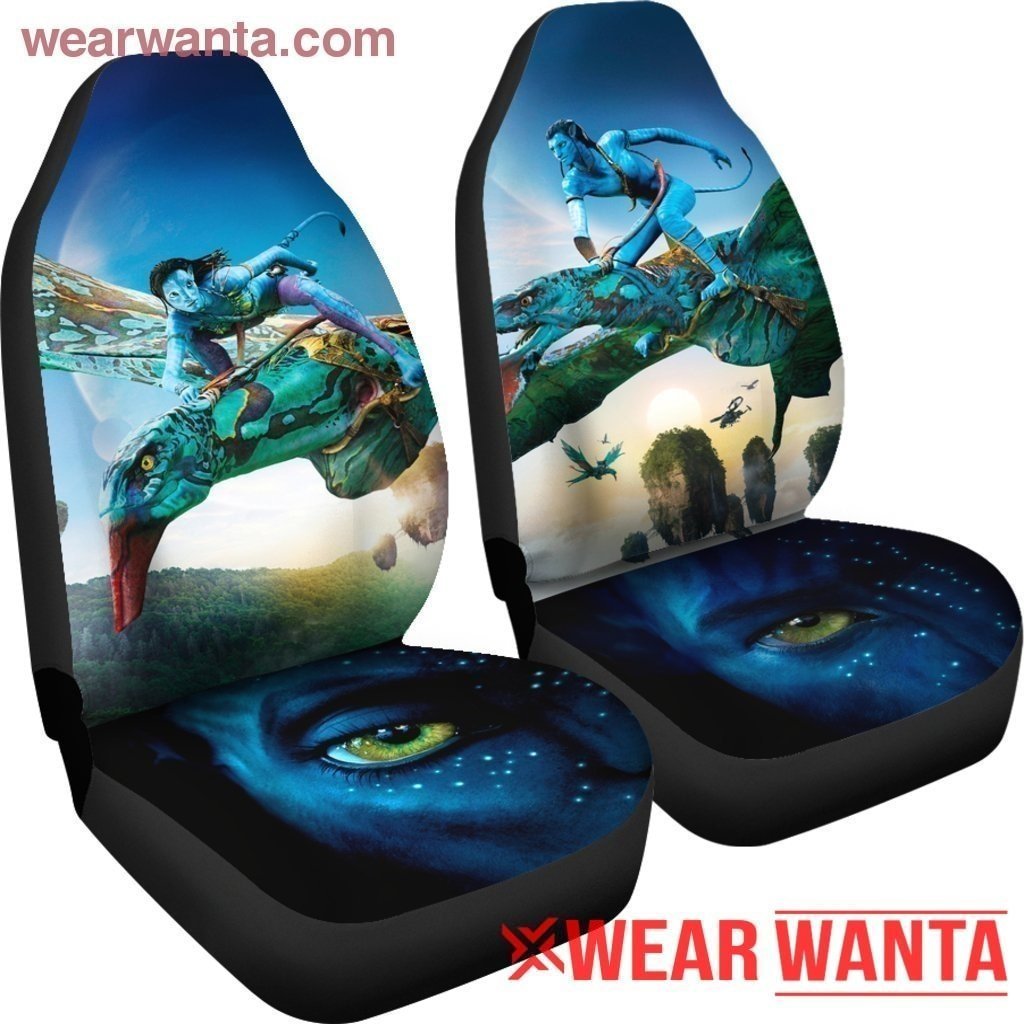 Jake & Neytiri Riding Ikran Avatar Car Seat Covers-Gear Wanta