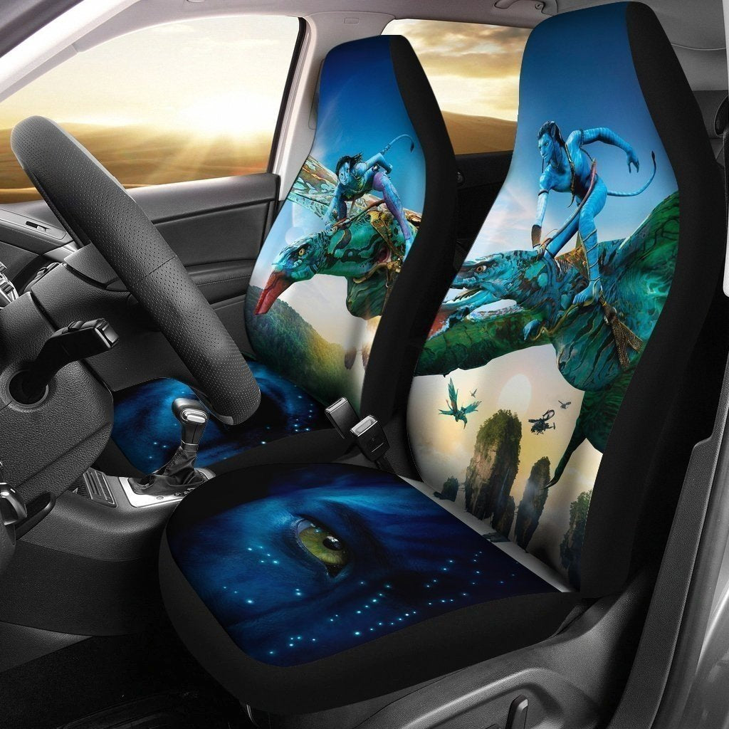 Jake & Neytiri Riding Ikran Avatar Car Seat Covers-Gear Wanta