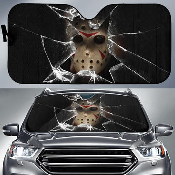 Jason Voorhees Car Car Sun Shade Horror Windshield Broken-Gear Wanta