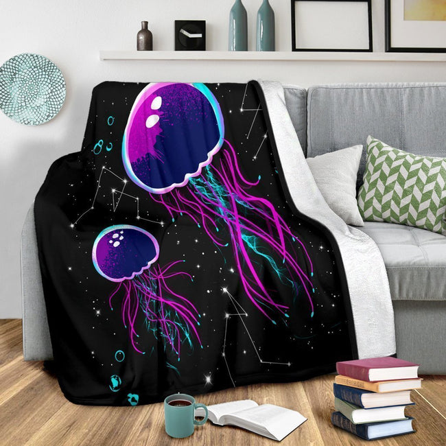 Jellyfish Fleece Blanket Gift Idea For Sea Lover-Gear Wanta