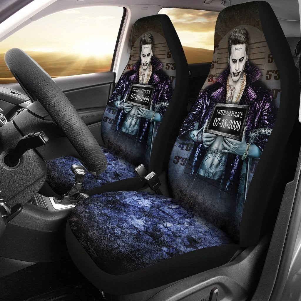 Joker Car Seat Covers Custom Gotham Police Wanted Car Decoration-Gear Wanta