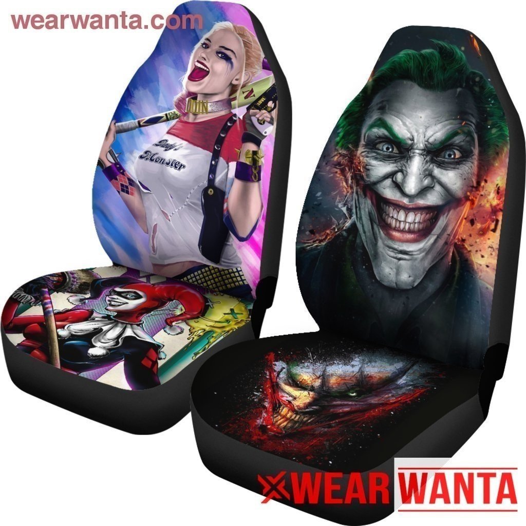 Joker & Harley Quinn Car Seat Covers Custom Car Accessories-Gear Wanta