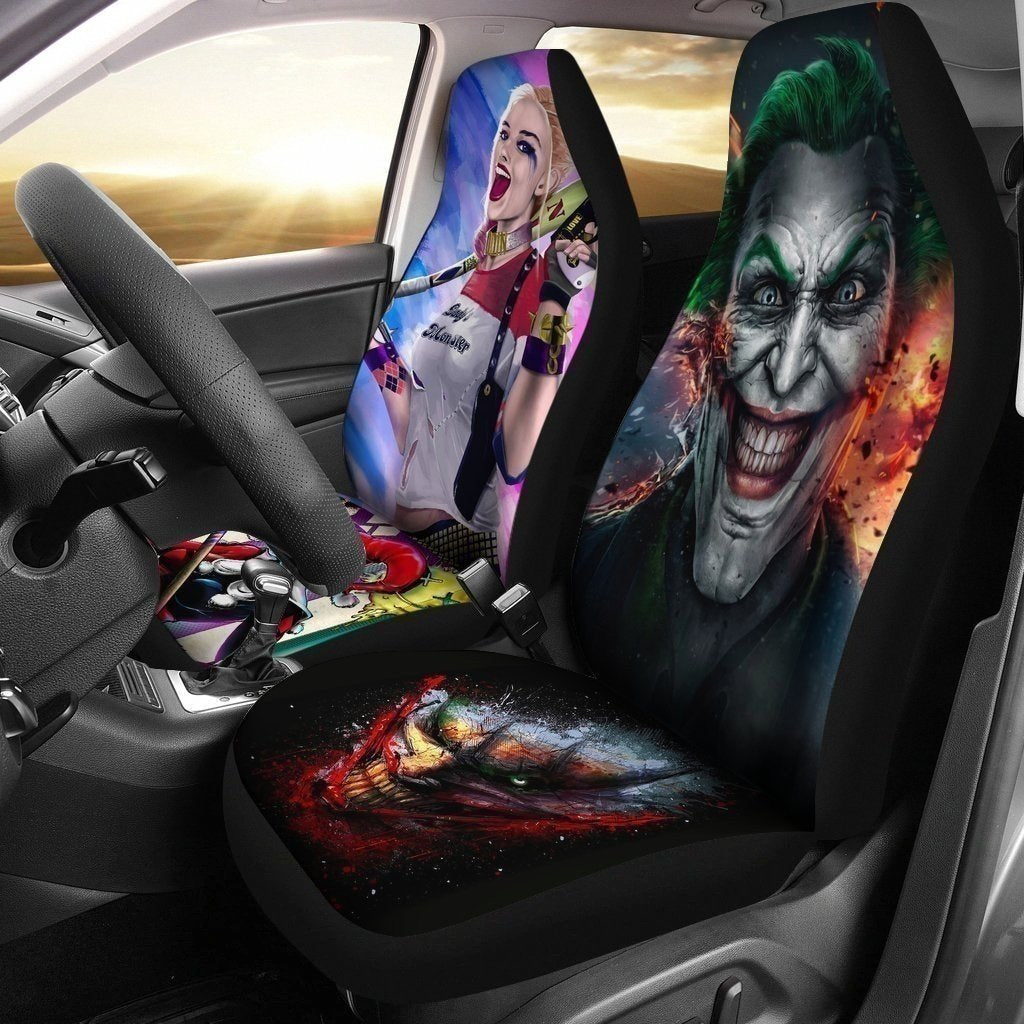 Joker & Harley Quinn Car Seat Covers Custom Car Accessories-Gear Wanta