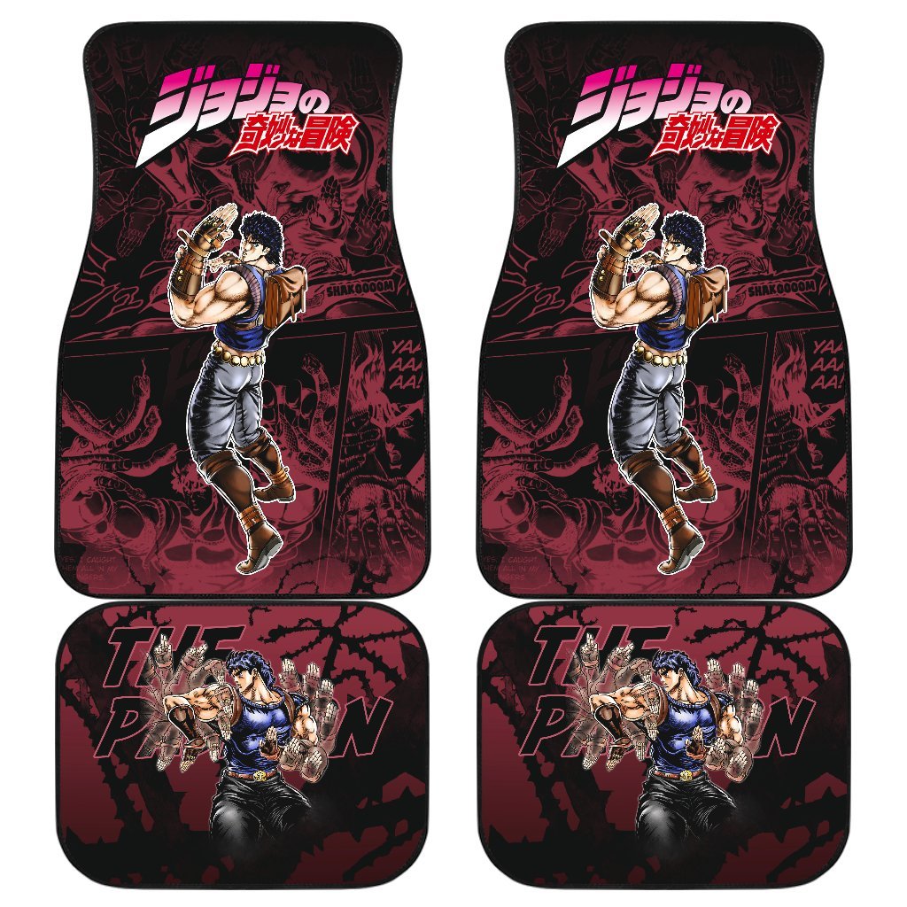 Jonathan Joestar Jojo Bizarre Adventure Gyro Manga Checkerboard Style Car Floor Mats Anime-Gear Wanta