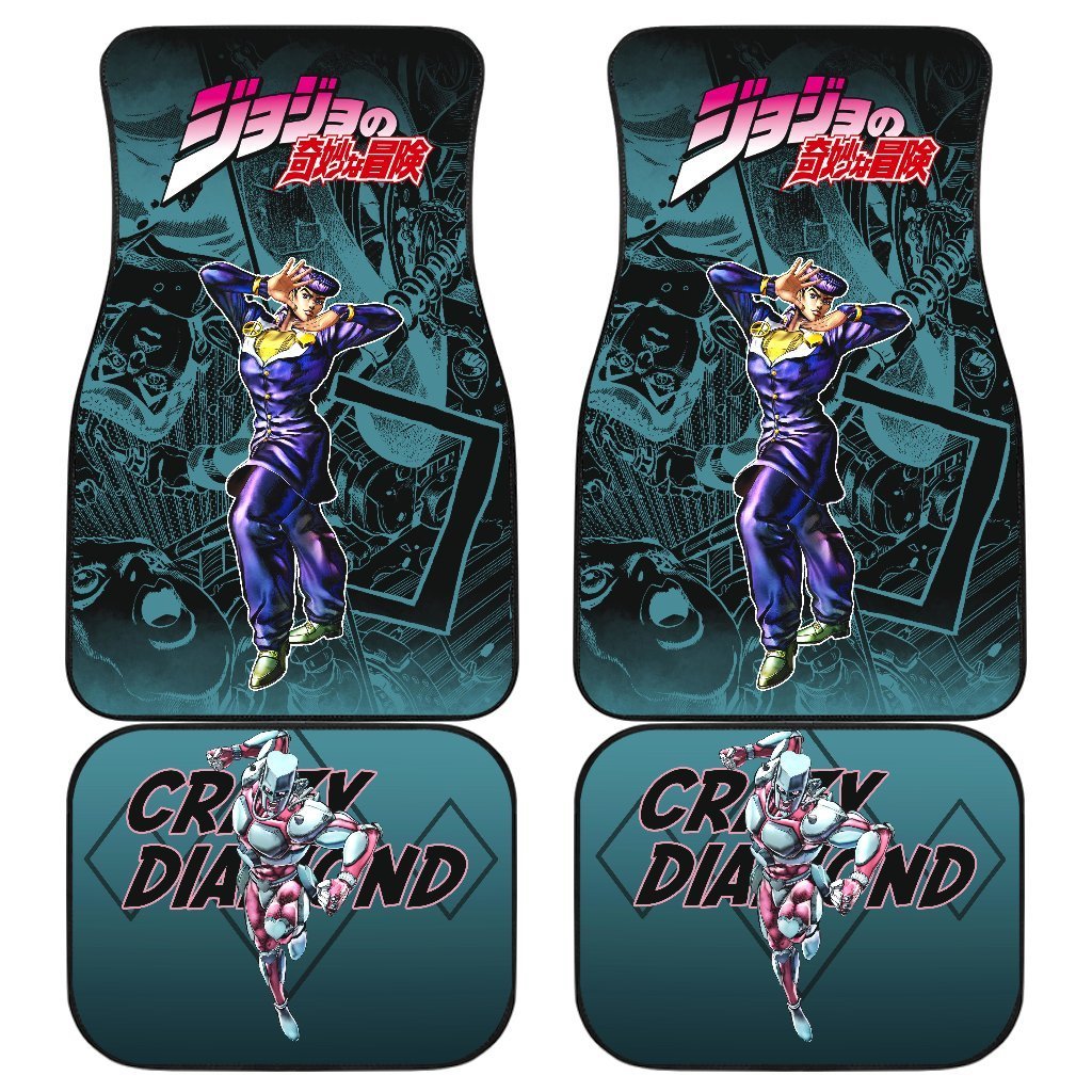 Josuke Higashikata Car Floor Mats Custom Jojo Bizarre Adventure Anime Car Accessories-Gear Wanta