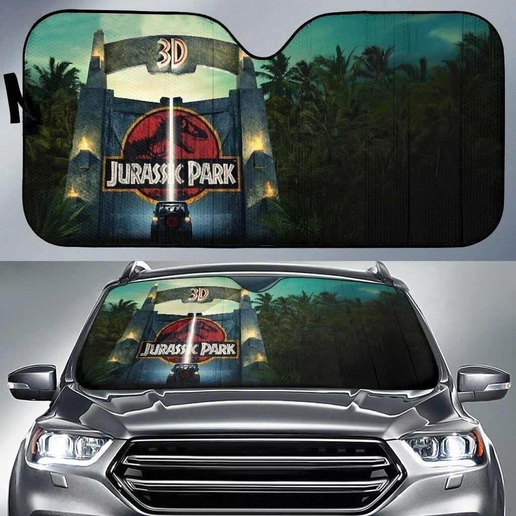 Jurassic Park Gate Car Sun Shade-Gear Wanta
