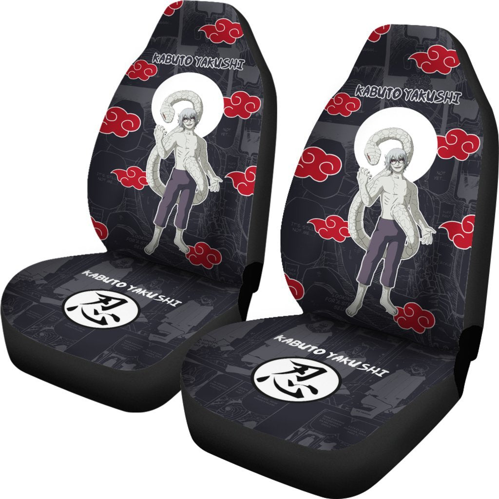 Kabuto Yakushi NRT Akatsuki Members Car Seat Covers For Memes Fan Anime-Gear Wanta