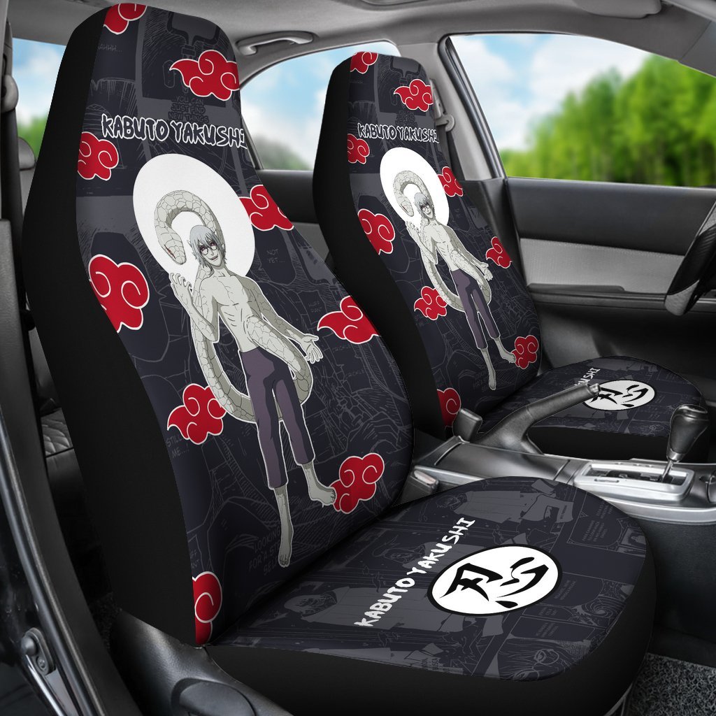 Kabuto Yakushi NRT Akatsuki Members Car Seat Covers For Memes Fan Anime-Gear Wanta