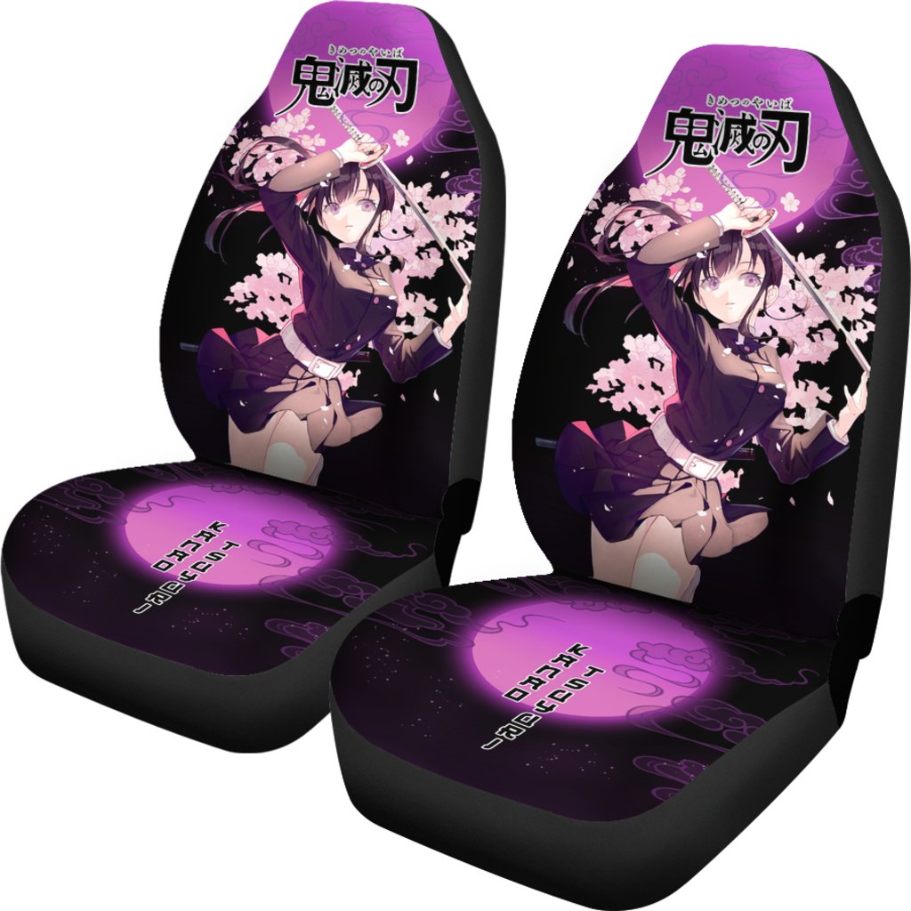 Kanao Tsuyuri Demon Slayer Under The Moon Car Seat Covers Custom Anime Car Accessories-Gear Wanta