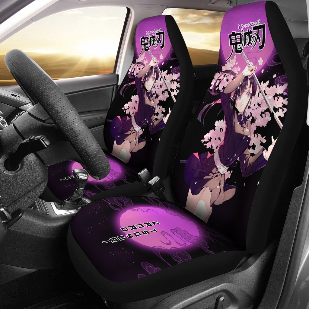 Kanao Tsuyuri Demon Slayer Under The Moon Car Seat Covers Custom Anime Car Accessories-Gear Wanta